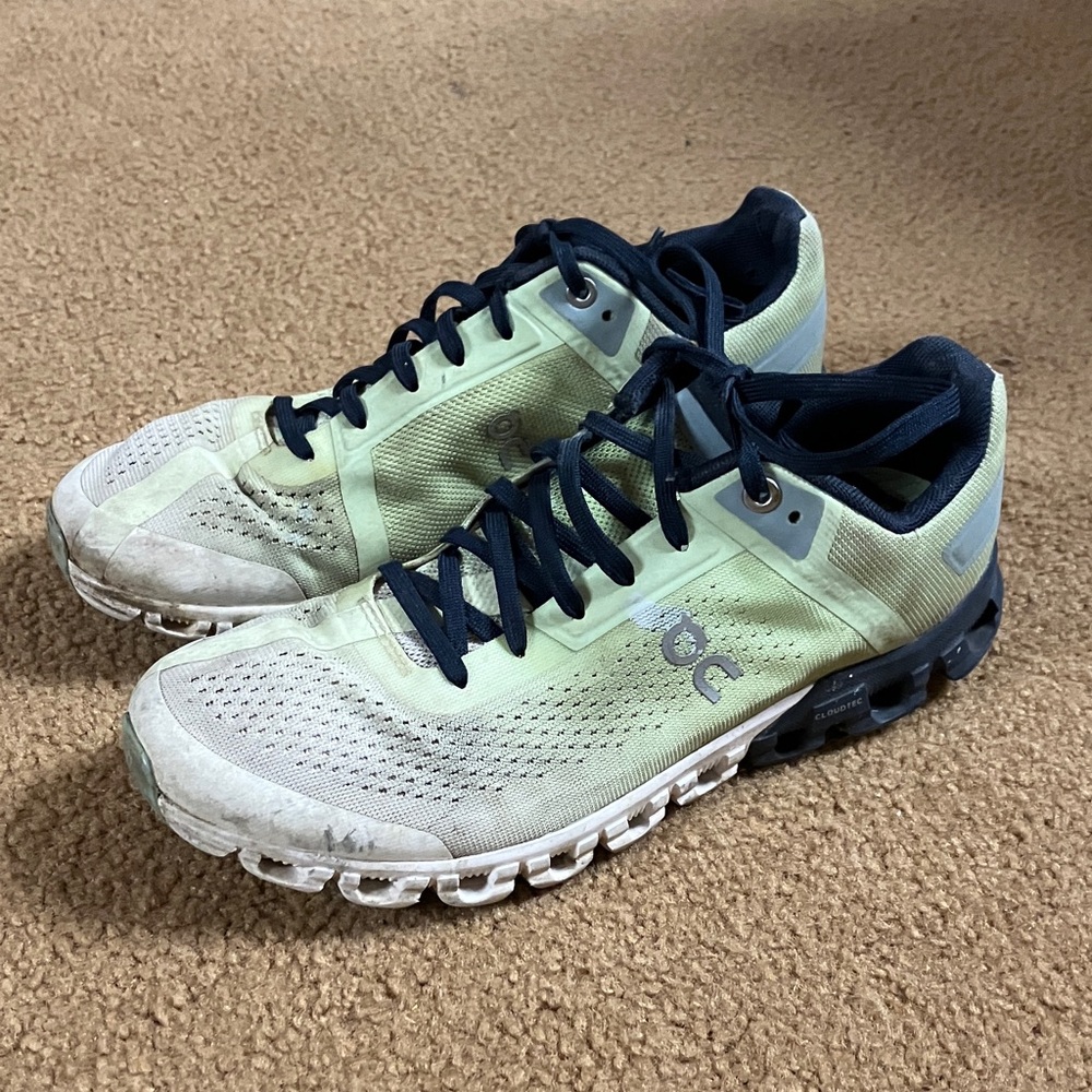 On Running Mint and Navy Sneakers